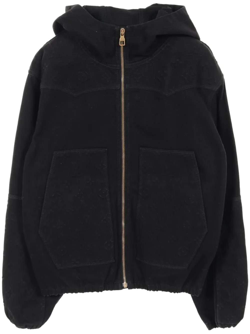 Louis Vuitton Pre-Owned 2010s Monogram zip-up hoodie | Black | Image 1