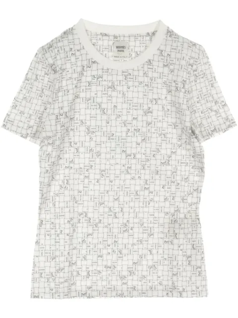 Hermès Pre-Owned 2020s 20s Bolduc Check T-shirt