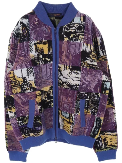 Louis Vuitton Pre-Owned chamarra bomber tejida 2020