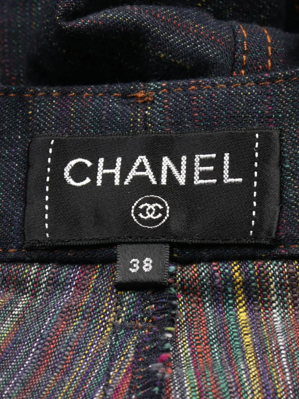 Pre-owned Chanel 1986-1988s Wide-leg Jeans In Blue