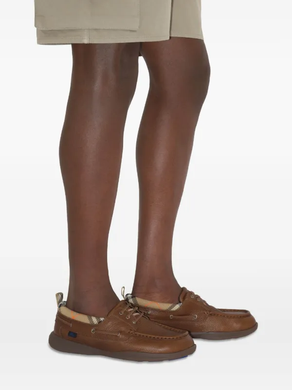Burberry Decker Boat Shoes in Brown