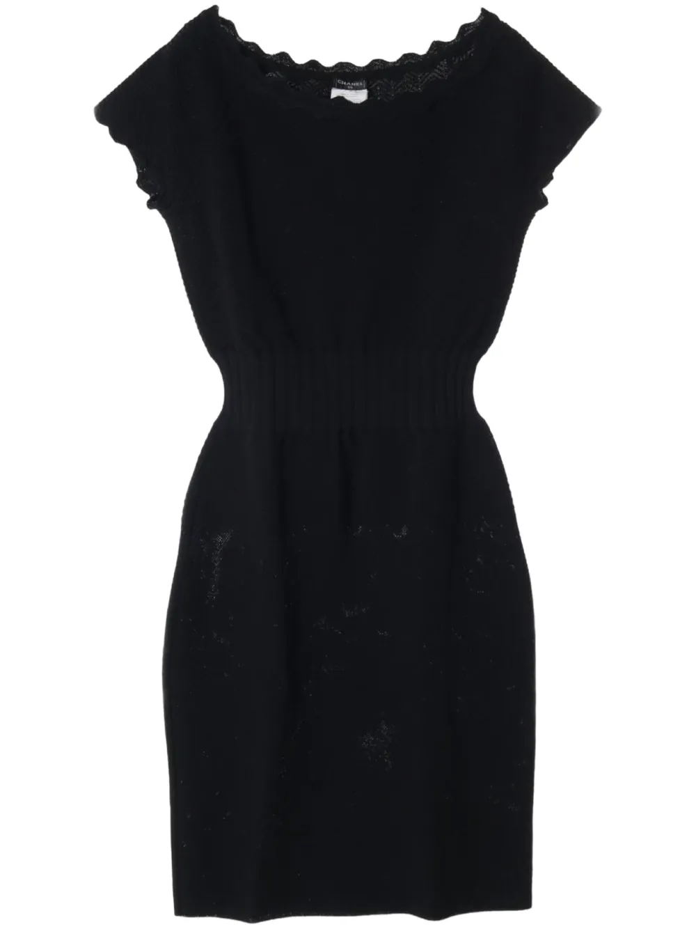 CHANEL Pre-Owned 1986-1988 wide-neck mini dress | Black | Image 1