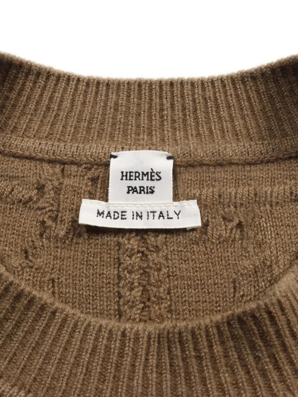 Pre-owned Hermes 2010s Horsebit-detail Sweater In Brown