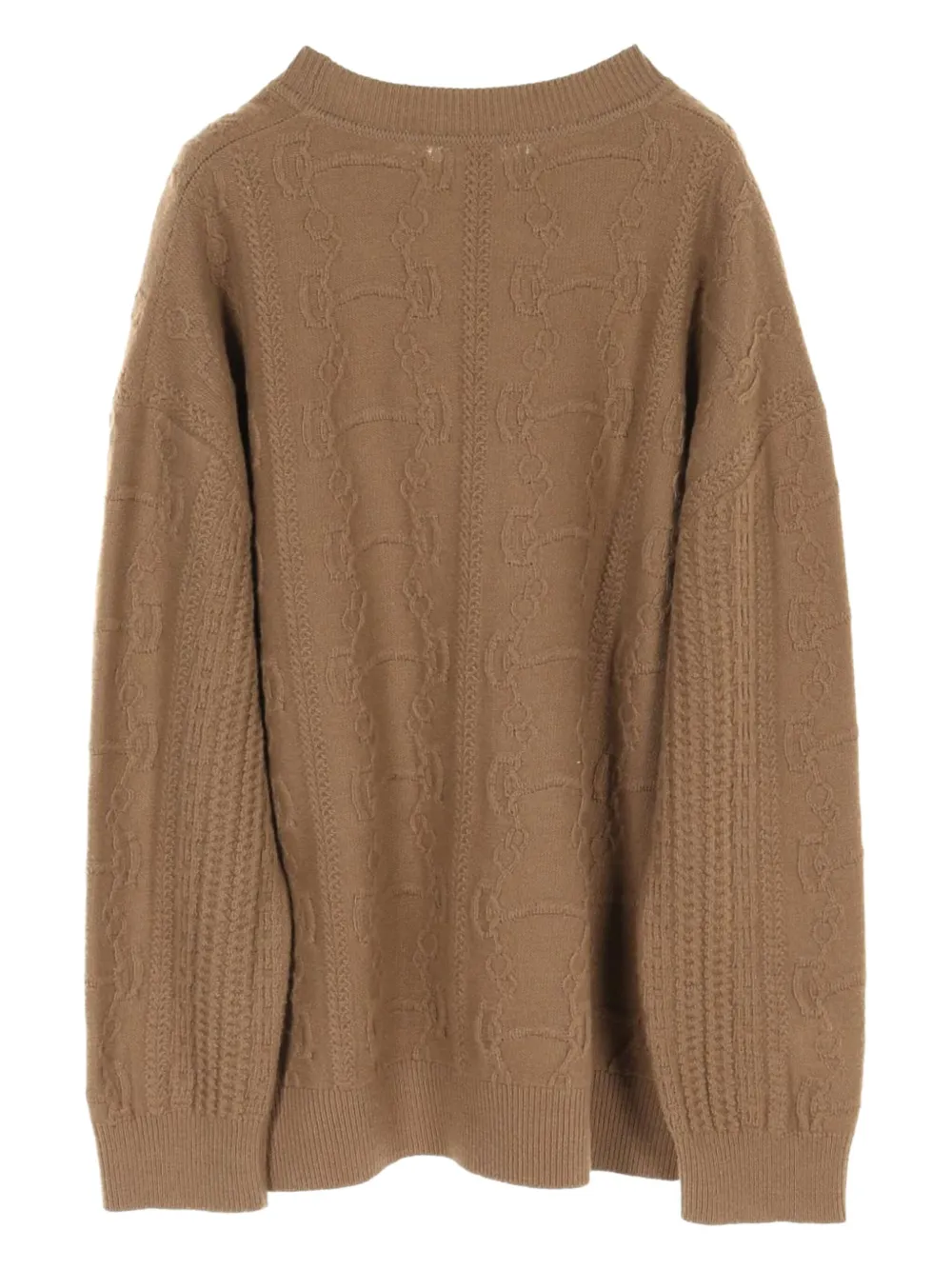 Pre-owned Hermes 2010s Horsebit-detail Sweater In Brown