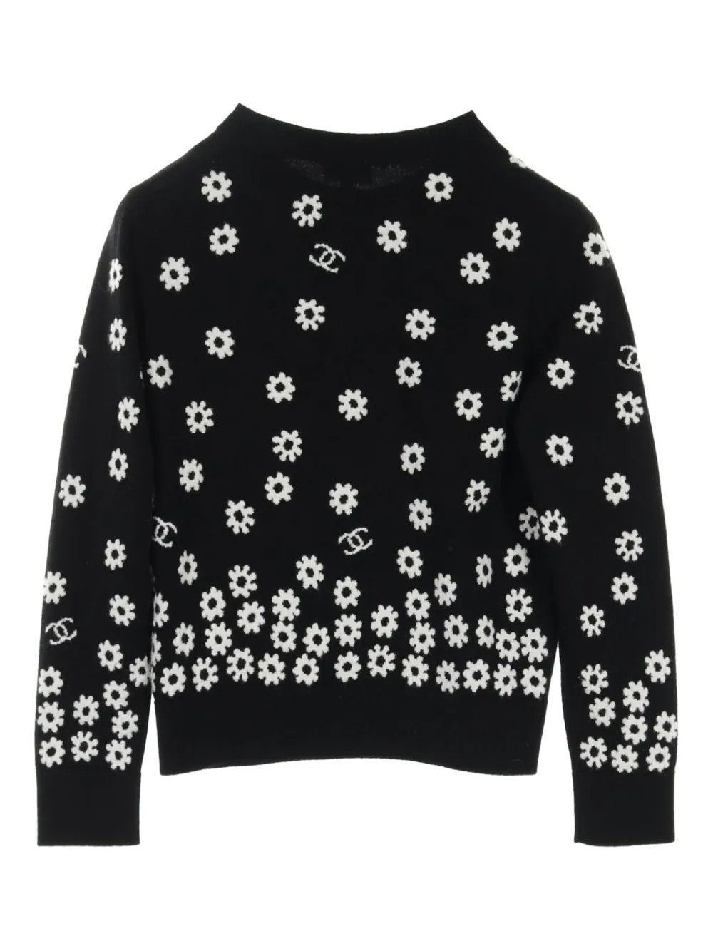 CHANEL Pre-Owned سويتر بزهور بحياكة إنتارسيا 1986-1988 | Image 2