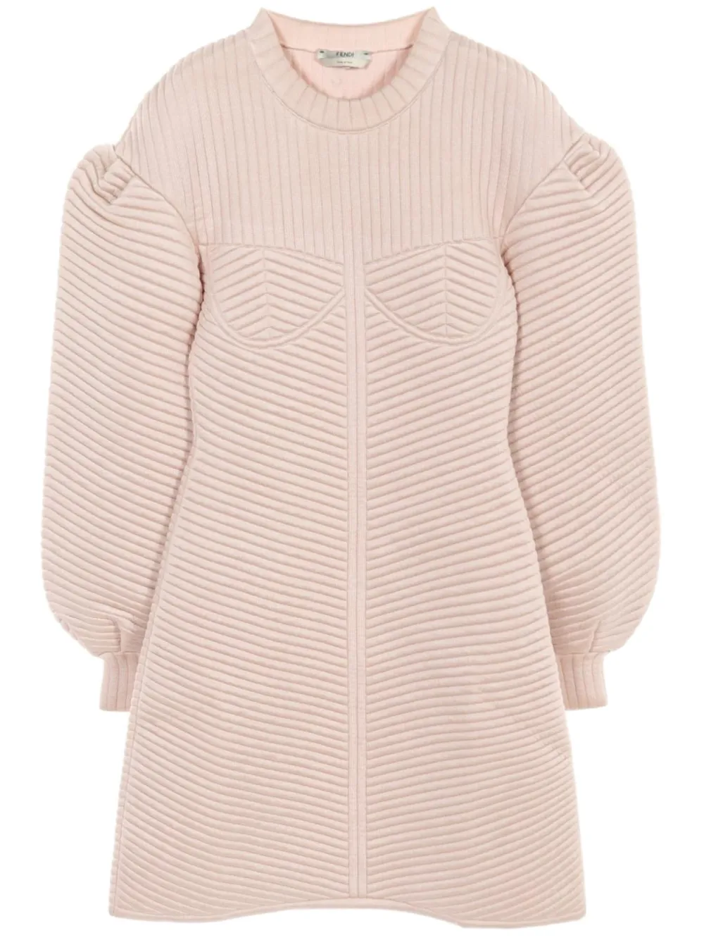 2010s puff-sleeves mini dress