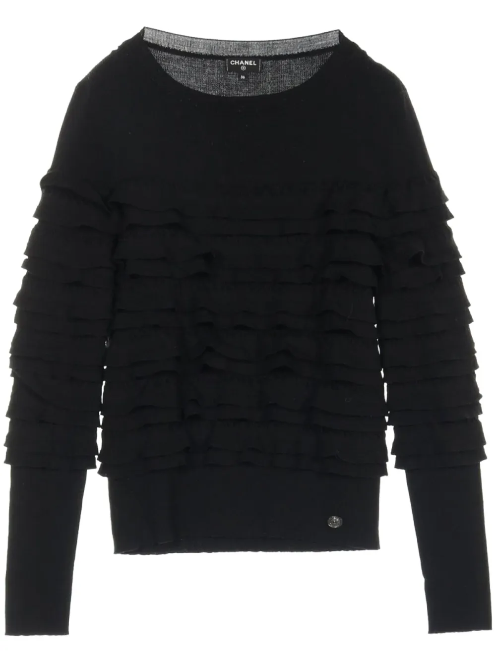 CHANEL Pre-Owned 1986-1988 tiered sweater | Black | Image 1