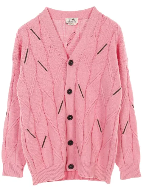 Hermès Pre-Owned 2010s cable-knit cardigan