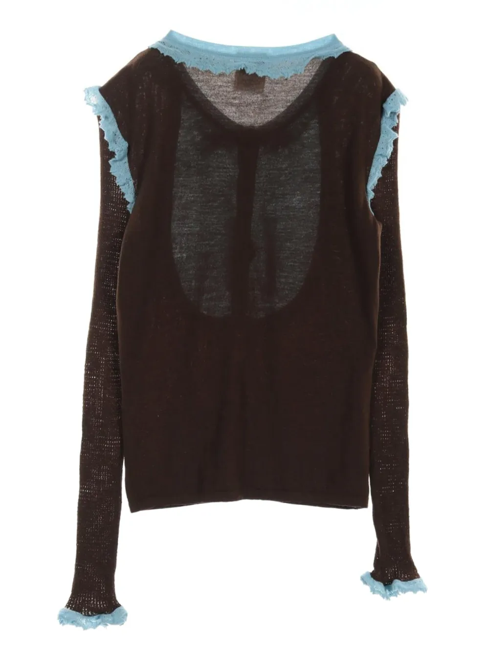 Pre-owned Chanel 1986-1988s Wool Top In Brown