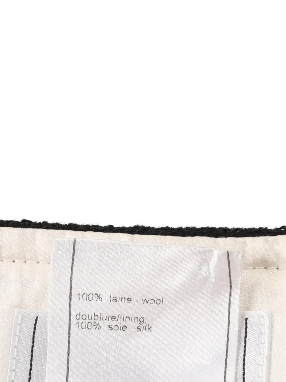 Pre-owned Chanel 1986-1988s Wool Mini Skirt In Black