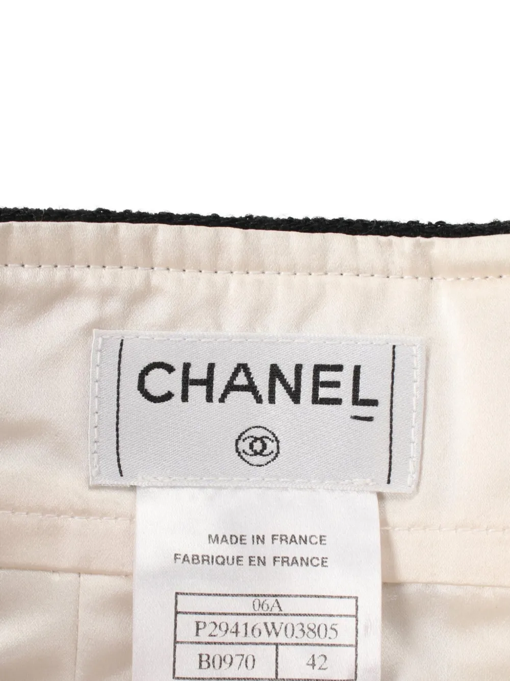 Pre-owned Chanel 1986-1988s Wool Mini Skirt In Black