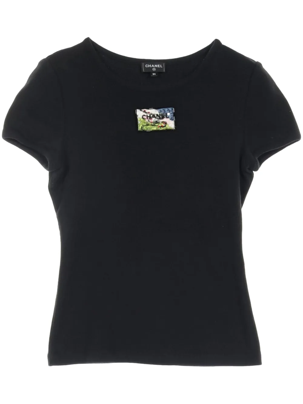 1986-1988 logo-beaded T-shirt