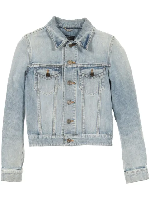 Saint Laurent Pre-Owned chamarra de mezclilla bordada 2000