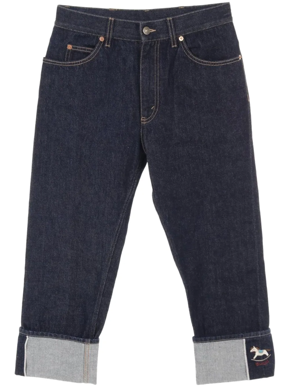 Gucci Pre-Owned 2010s Horse-embroidery jeans | Blue | Image 1