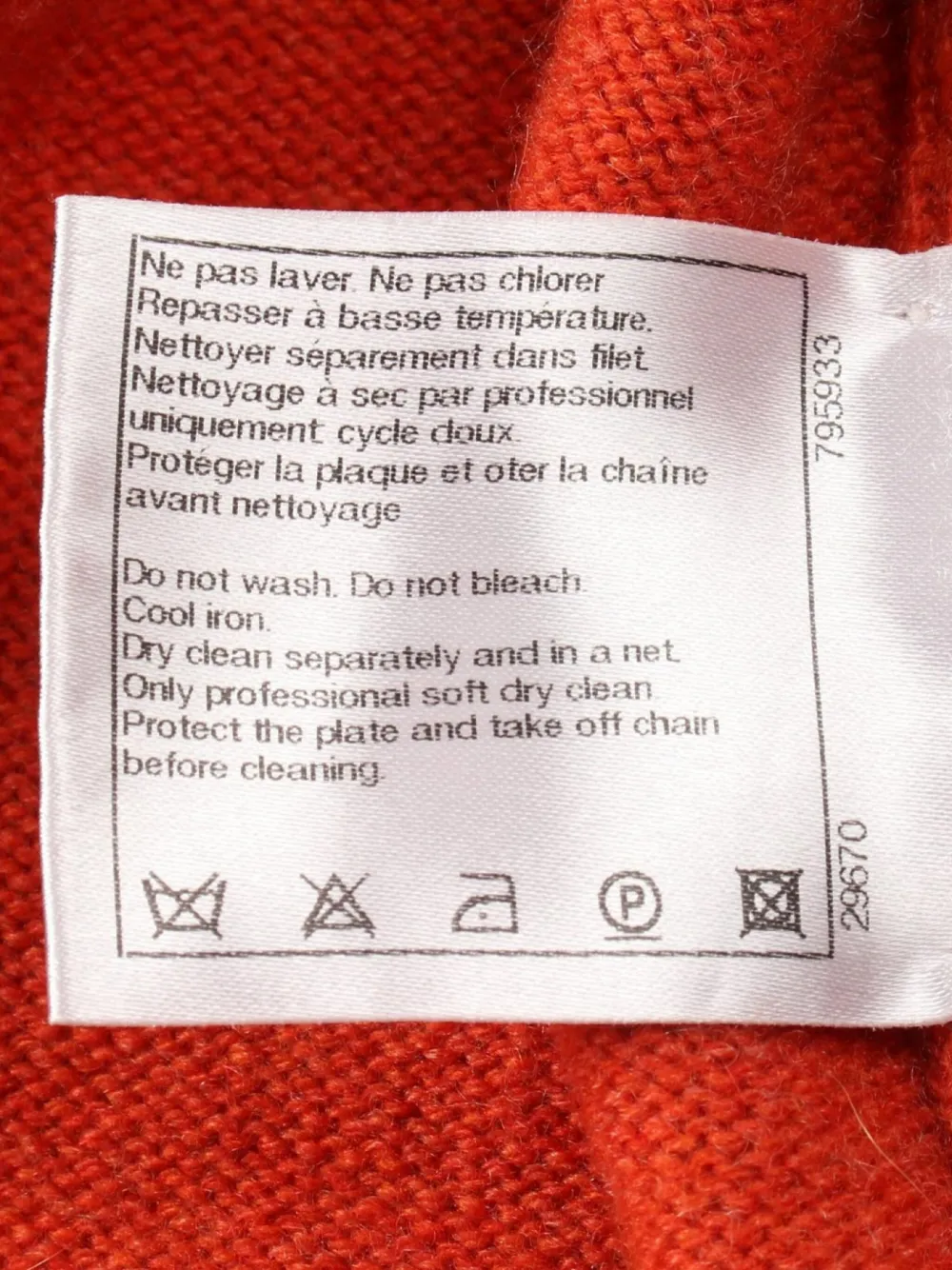 Pre-owned Chanel 1986-1988s Cashmere Cardigan In Orange