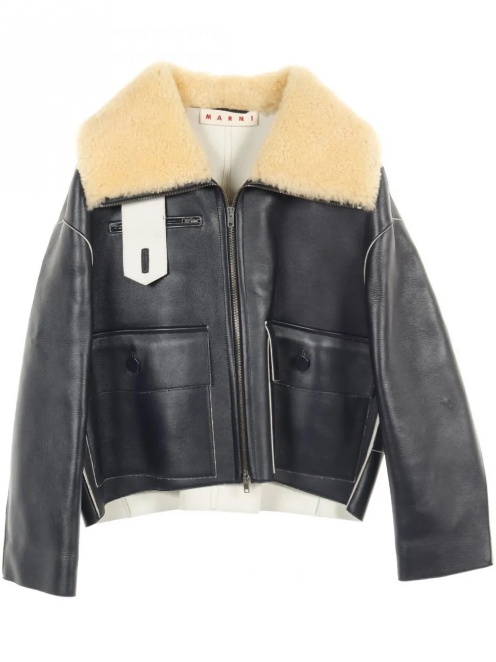 2010s drop-shoulder leather jacket