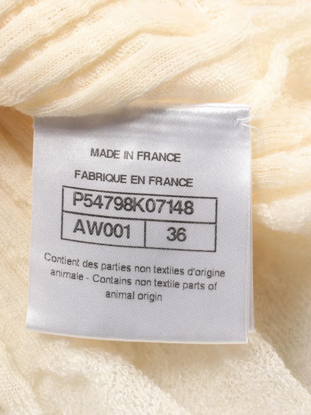 Pre-owned Chanel 1986-1988 Cut-and-sew Top In Neutrals