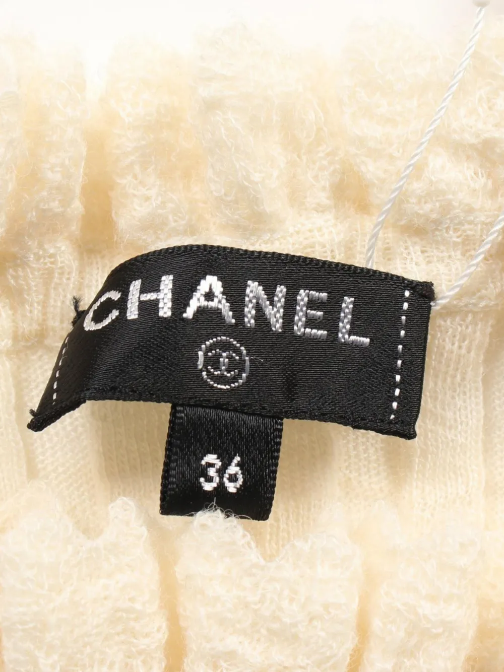 Pre-owned Chanel 1986-1988 Cut-and-sew Top In Neutrals