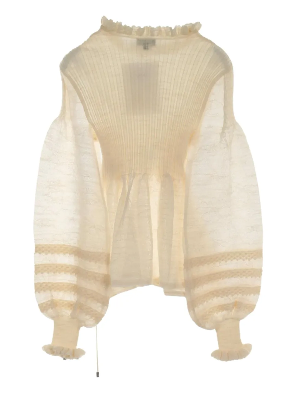 Pre-owned Chanel 1986-1988 Cut-and-sew Top In Neutrals