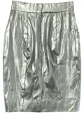 CHANEL Pre-Owned 1986-1988 metallic skirt - Silver