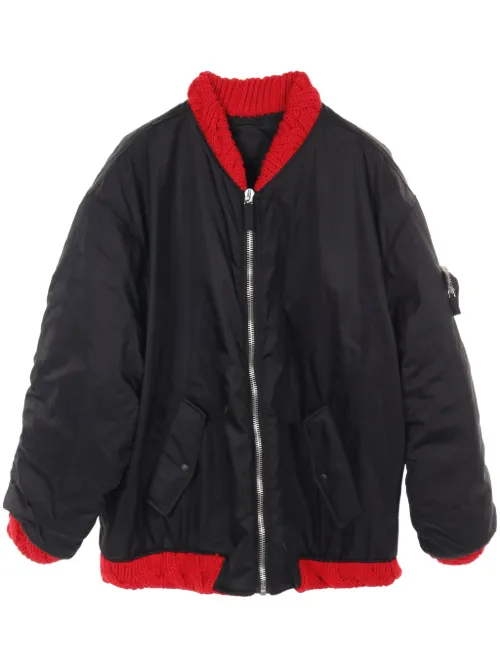 Veste bomber à détails en maille (années 2010) - Prada Pre-Owned - Modalova