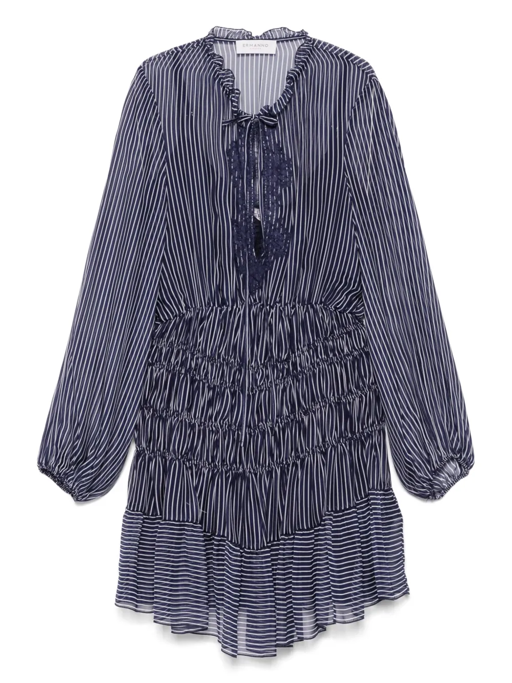 ERMANNO FIRENZE  Gestreiftes Minikleid | Blau | Image 1