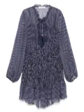 ERMANNO FIRENZE striped mini dress - Blue