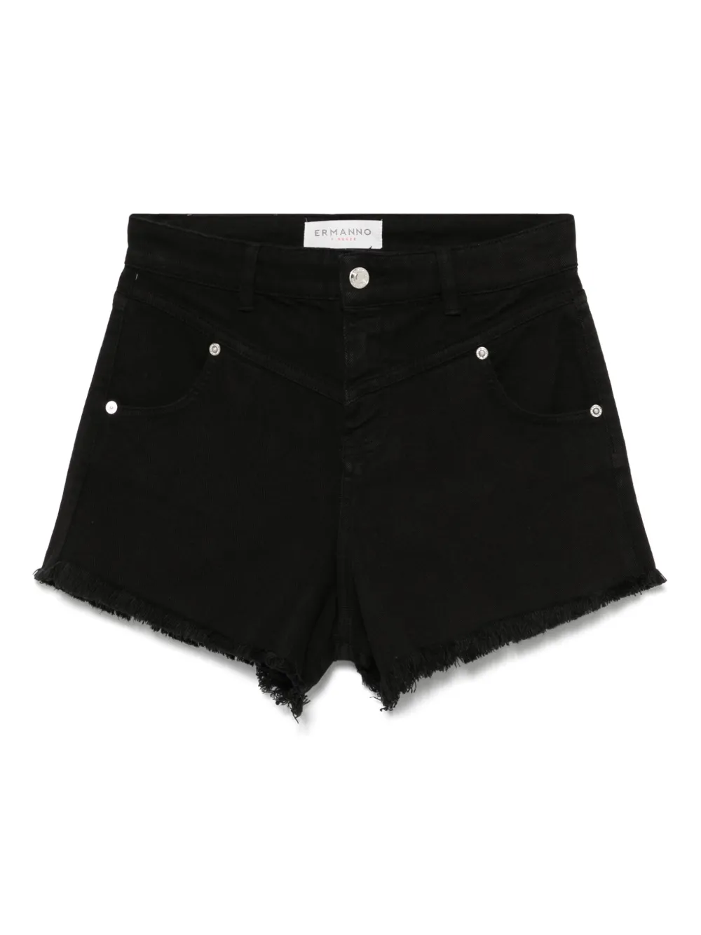 ERMANNO FIRENZE  short en jean à bords francs | noir | Image 1