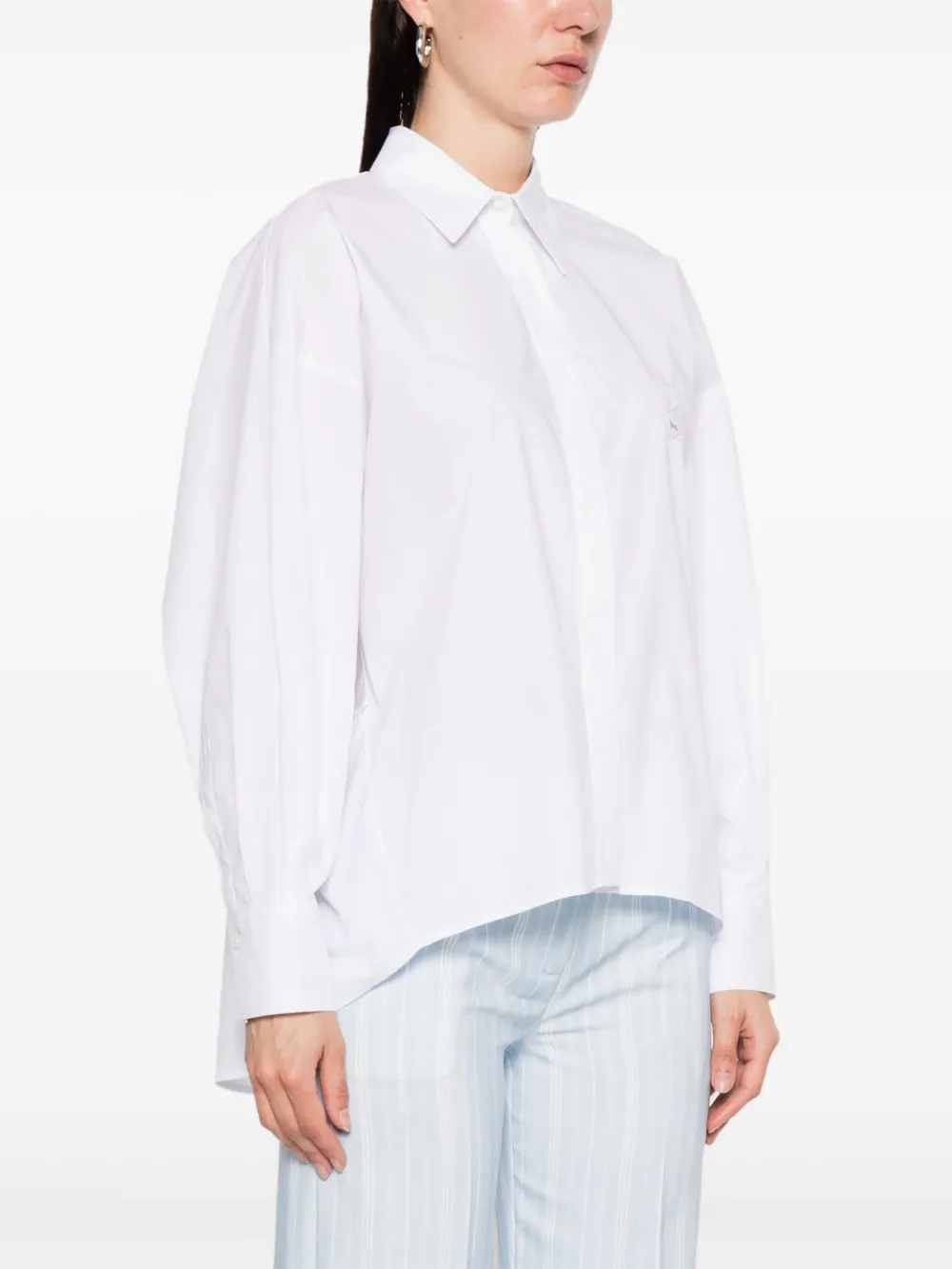 ERMANNO FIRENZE Shirt met geborduurd logo Wit