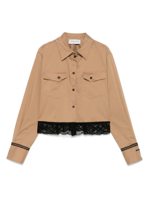 ERMANNO FIRENZE  camisa con ribete de encaje