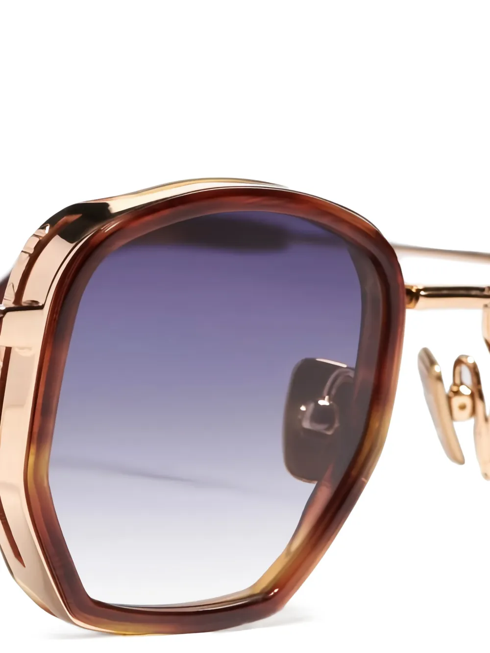  John Dalia Joe Geometric Sunglasses - Brown 