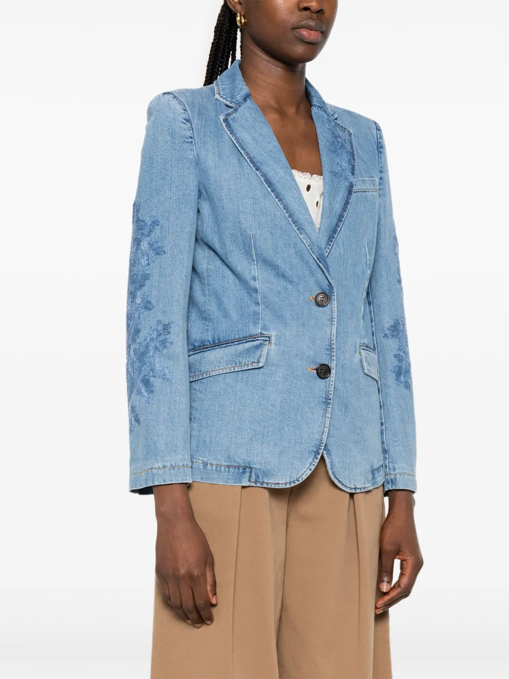 ERMANNO FIRENZE Denim blazer Blauw