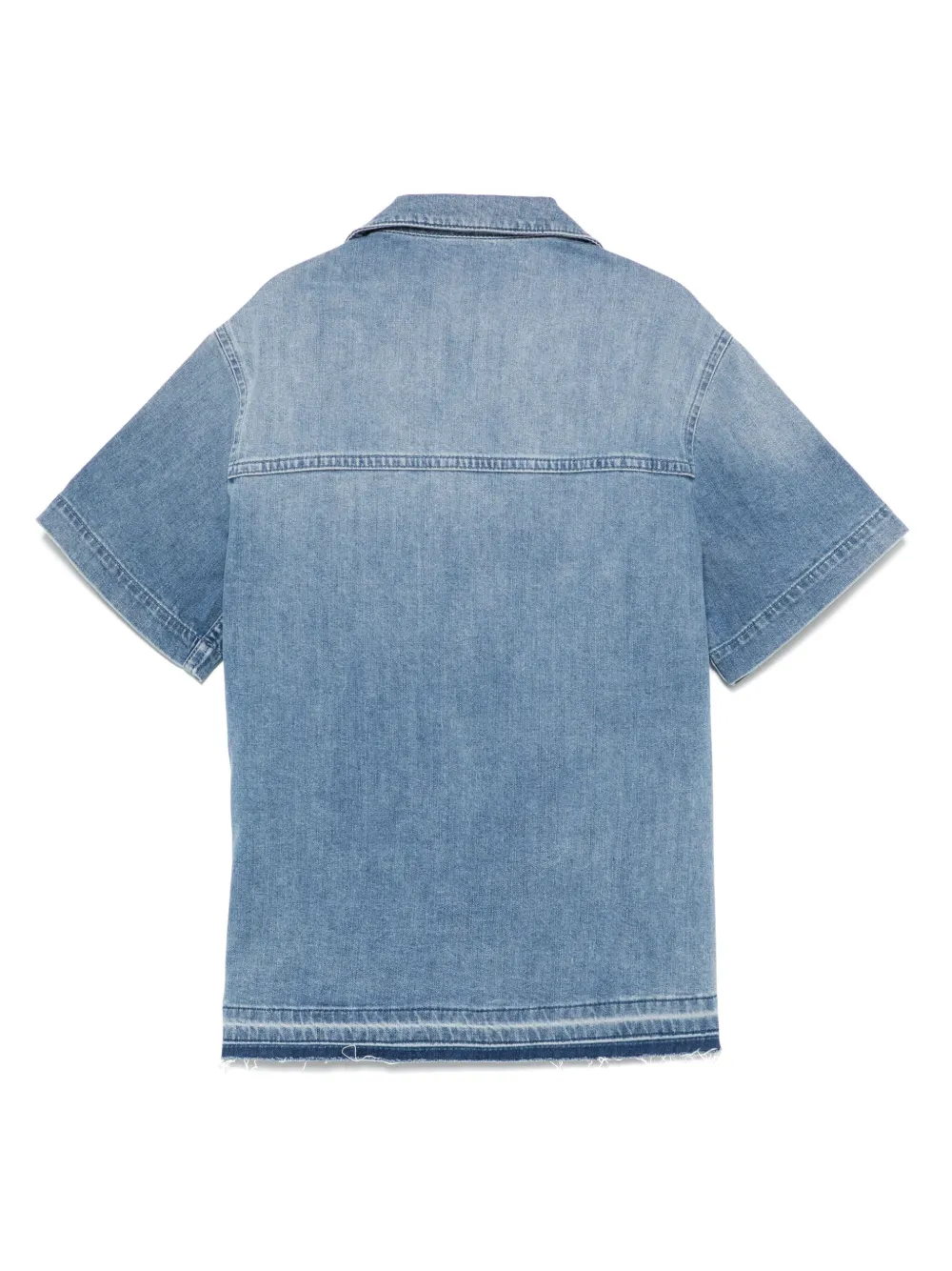 Golden Goose Kids Spijkershirt met geborduurd logo Blauw