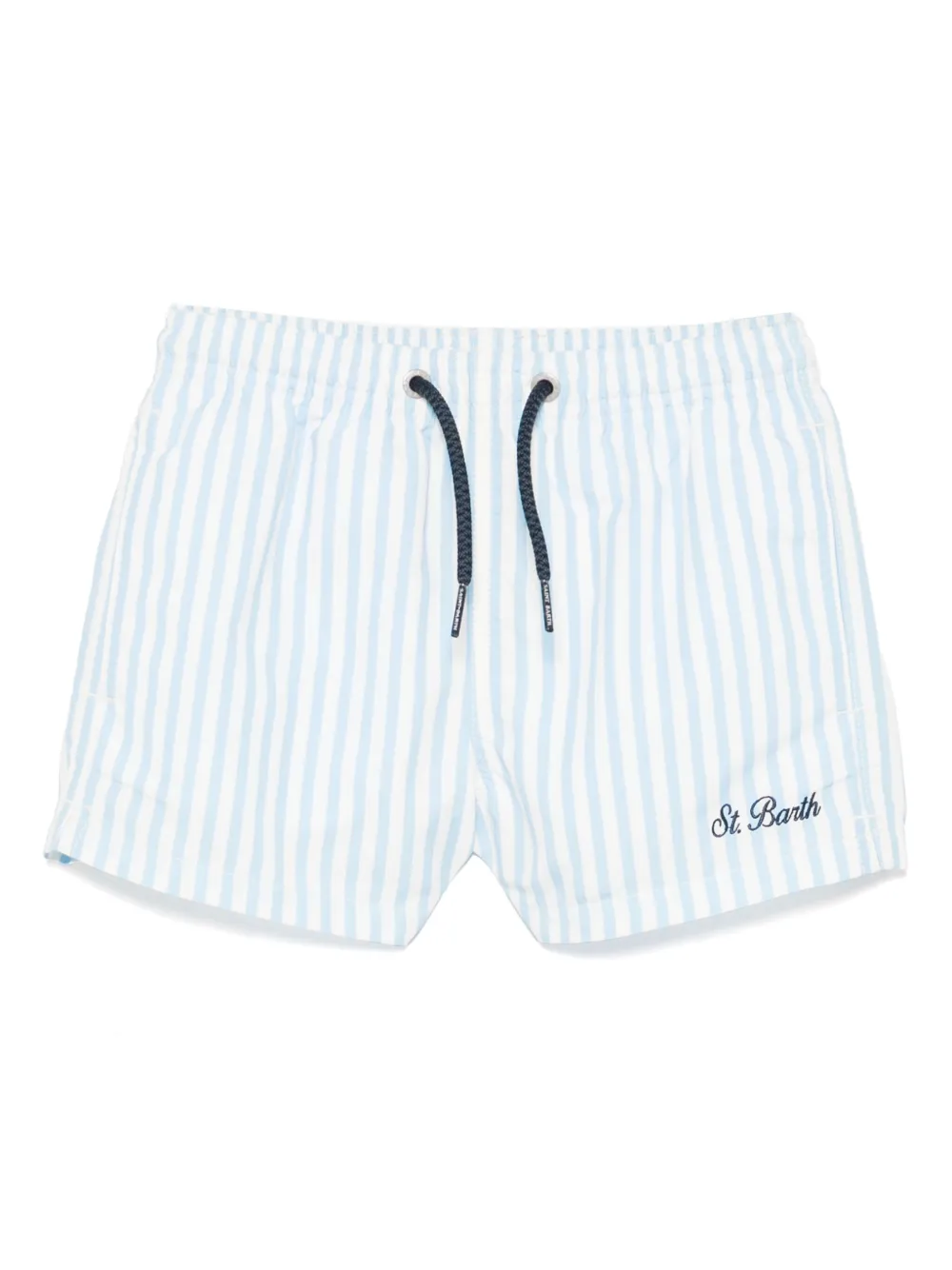 MC2 Saint Barth Kids Gestreepte zwembroek Blauw