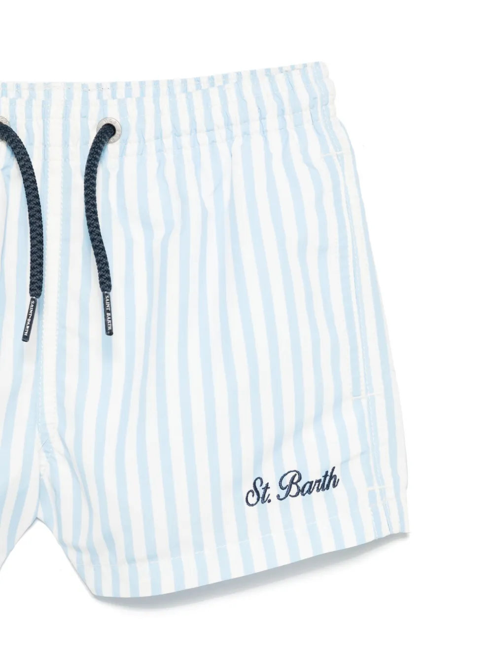 MC2 Saint Barth Kids Gestreepte zwembroek Blauw