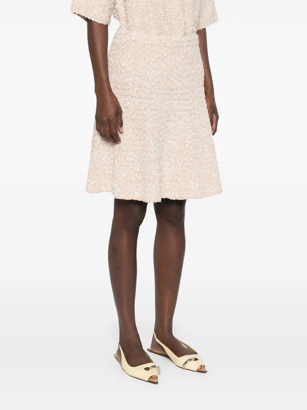 Fabiana Filippi Tweed mini-rok Beige