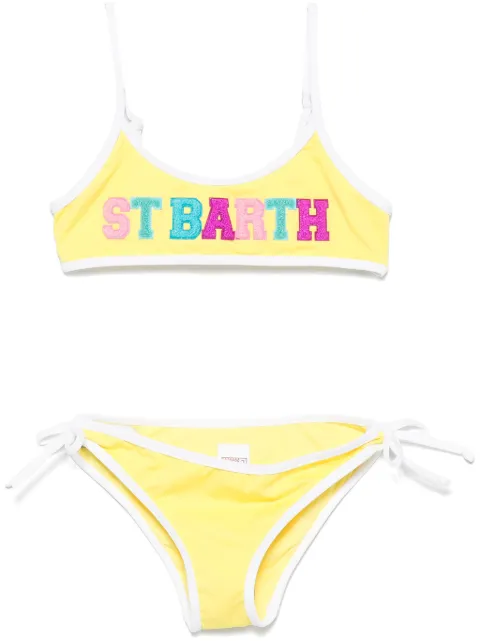 MC2 Saint Barth Kids logo-patch bikini