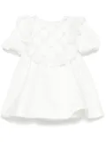 Miss Blumarine logo-embellished dress - White