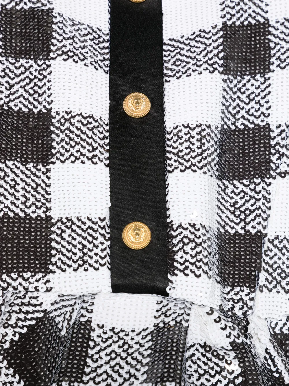 Balmain Kids Jurk met pailletten Wit