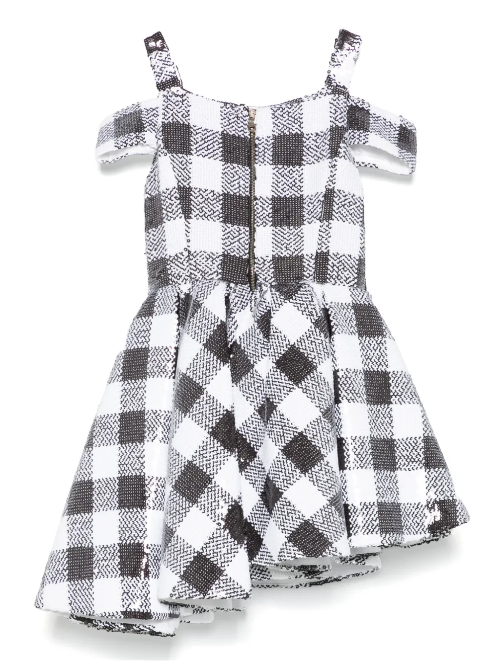 Balmain Kids Jurk met pailletten Wit