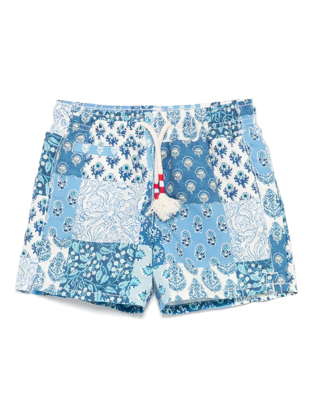 MC2 Saint Barth Kids Radical Patch トランクス水着 - ブルー MC2 Saint Barth Kids Radical Patch トランクス水着 - ブルー