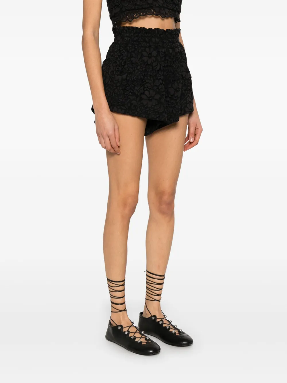 A Paper Kid Shorts met kant Zwart