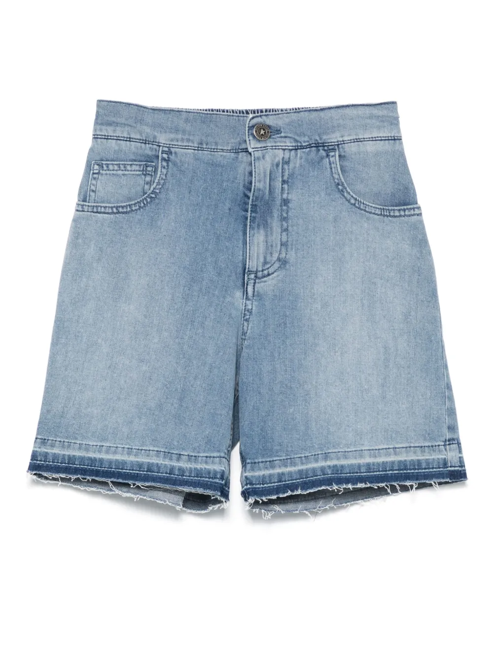 Golden Goose Kids Spijkershorts met geborduurd logo Blauw
