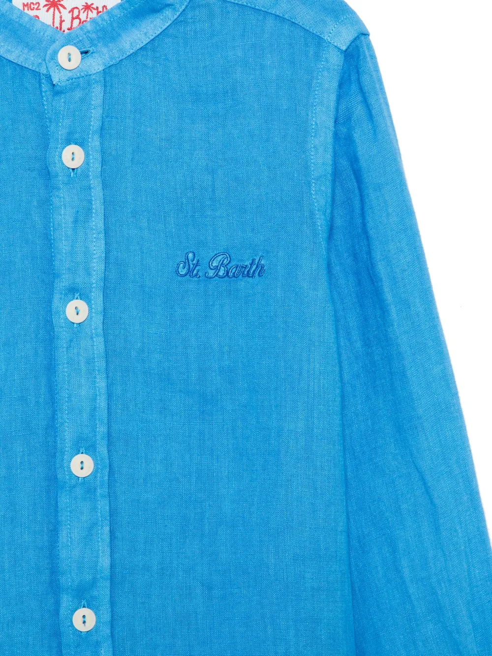 MC2 Saint Barth Kids Linnen shirt Blauw