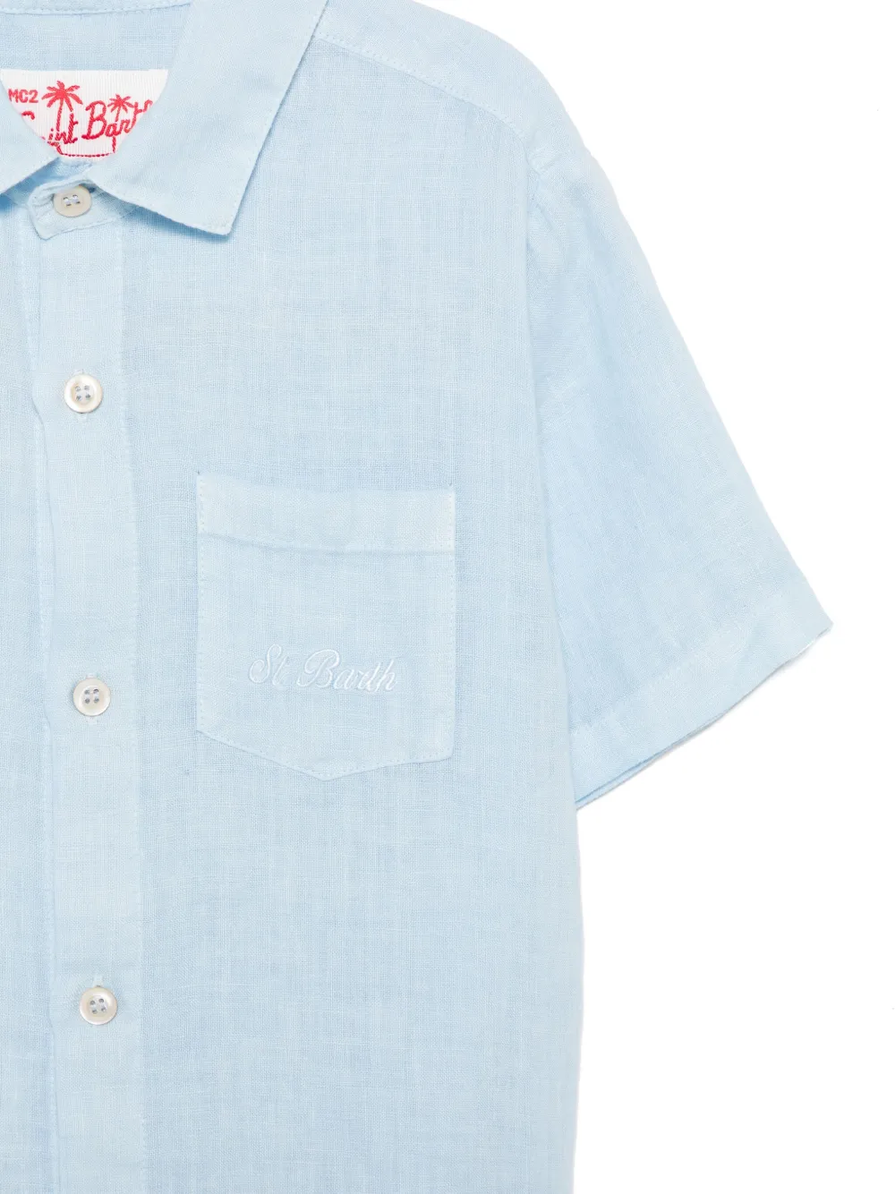 MC2 Saint Barth Kids Linnen shirt Blauw