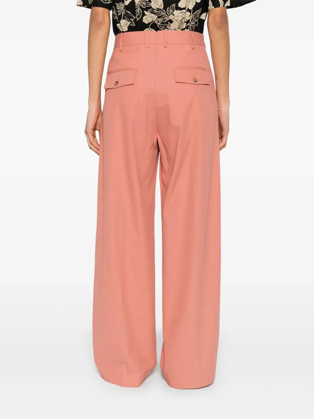 A Paper Kid Broek met geplooid detail Roze