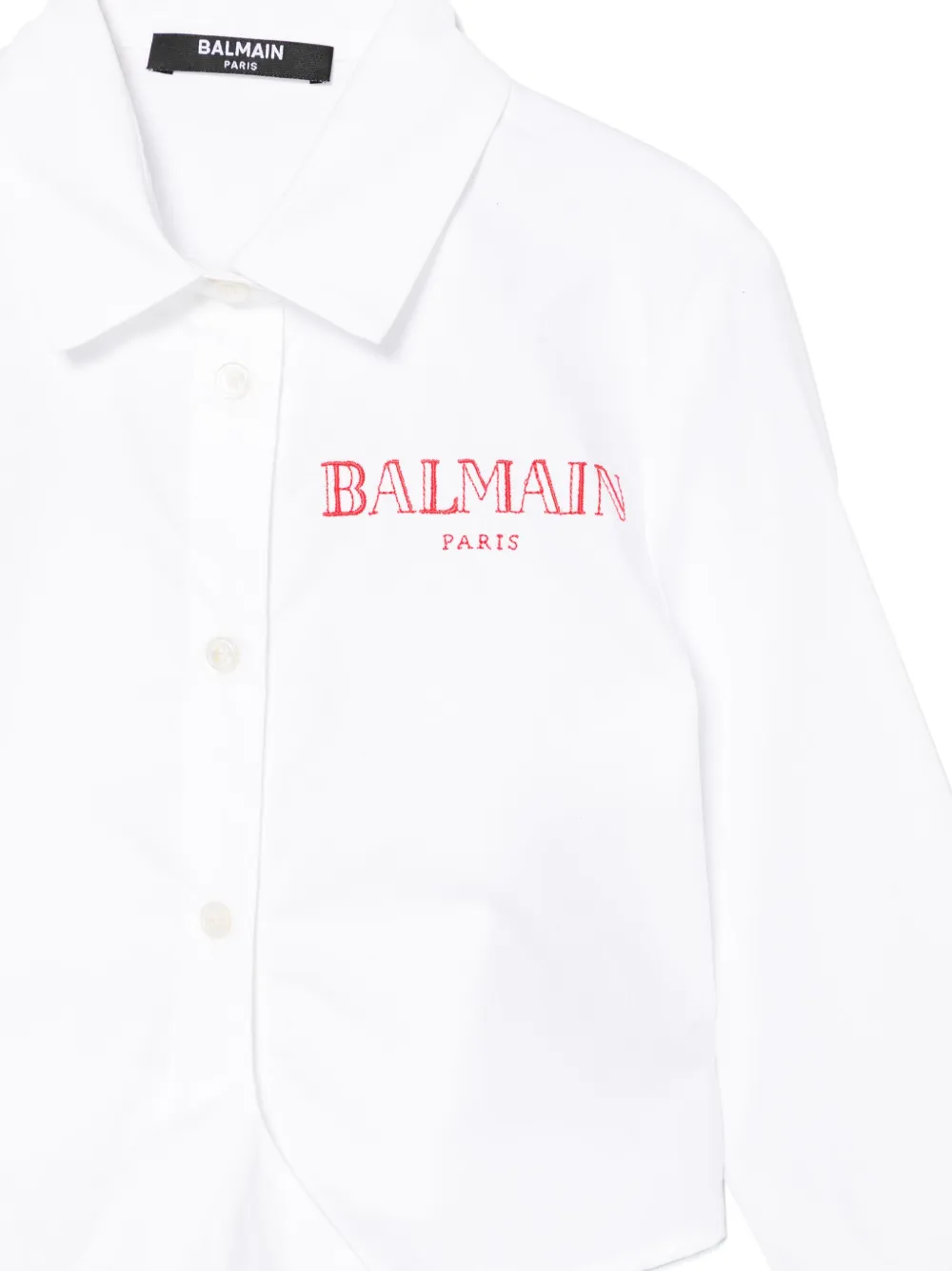 Balmain Kids Shirt met geknoopte detail Wit