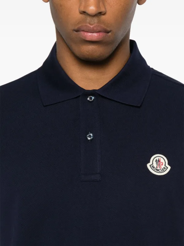 トップス MONCLER navy polo shirt MONCLER - Moncler polo shirt | Leam Roma - Luxury Shopping Online