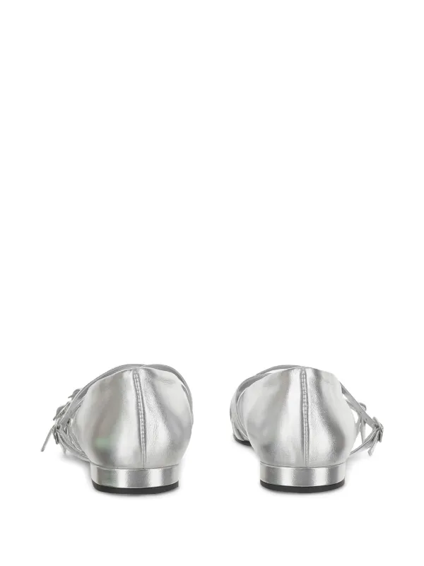 フラットシューズ CAREL Emilie Ballerinas - Carel - Leather - Silver Emilie - Burgundy naplack leather ballet flats | Carel Paris