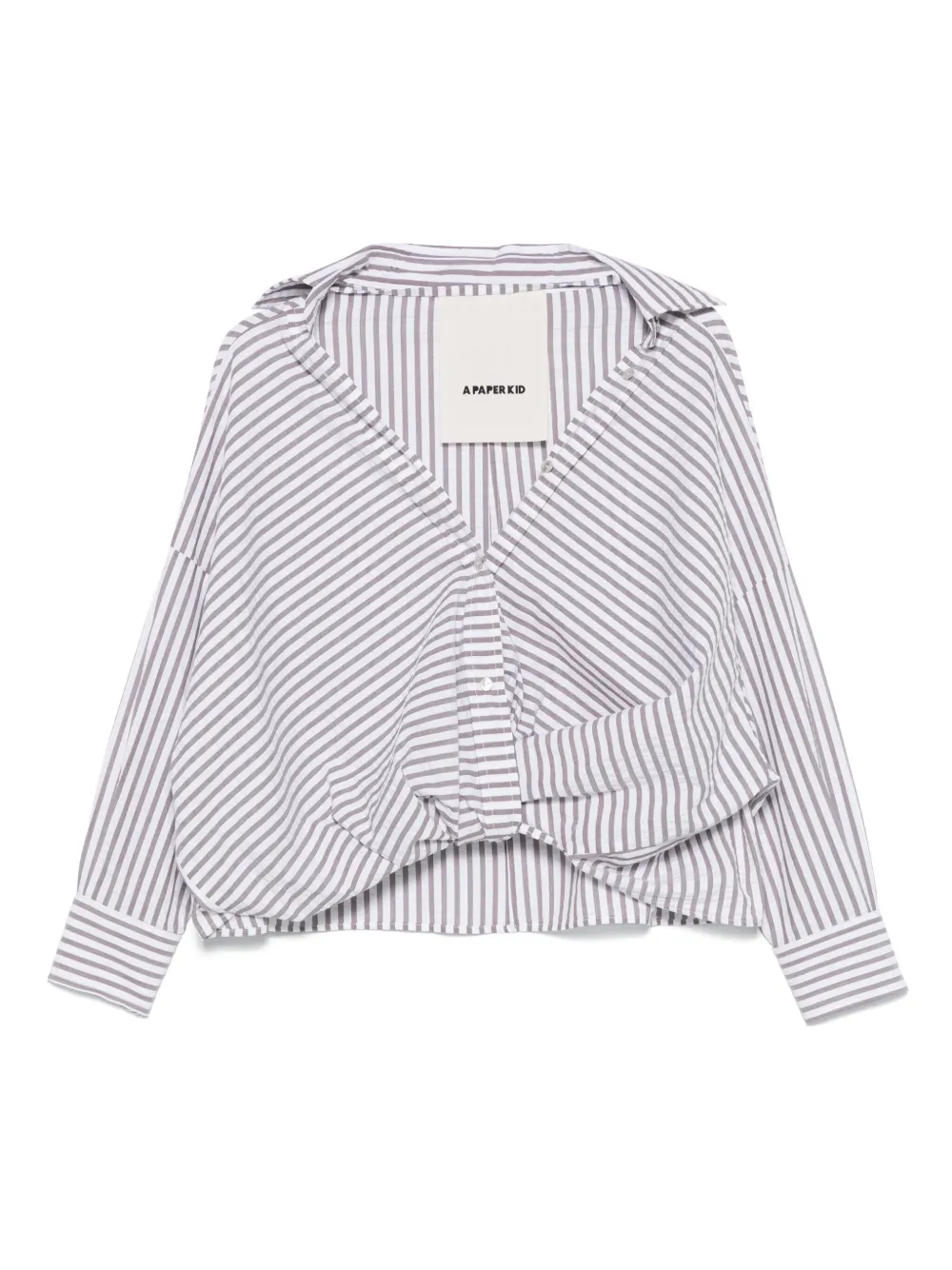 A Paper Kid candy-striped shirt | White | Image 1